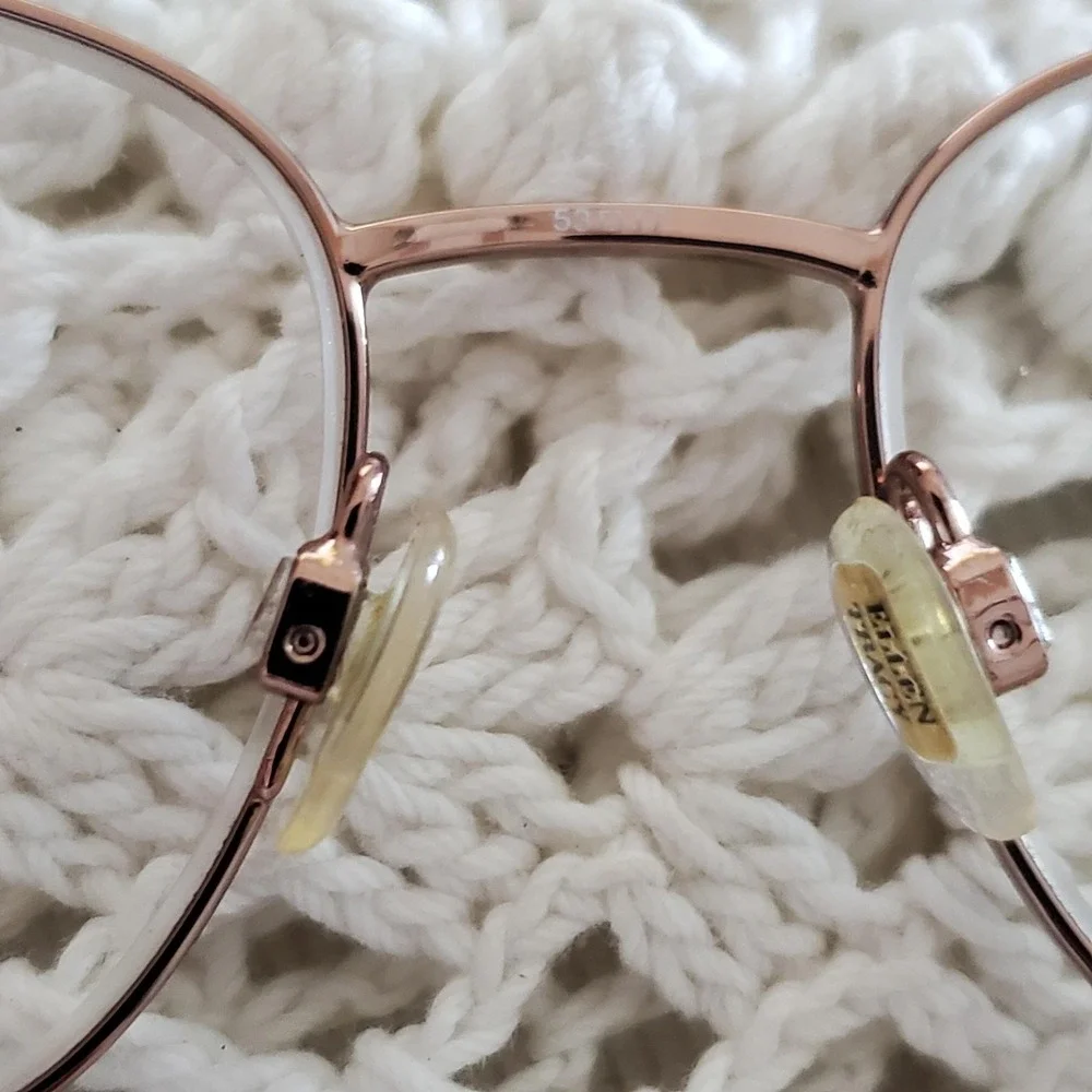 Ellen Tracy‎ Edina Eyeglass Frames Womens 53-17-135 Wine Gold Square FRAMES ONLY